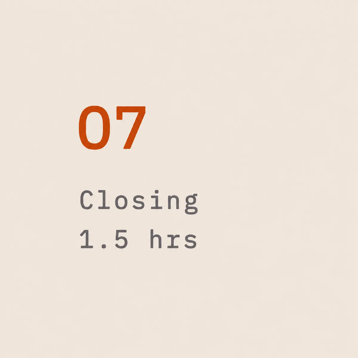 Session 7: closure and reflection