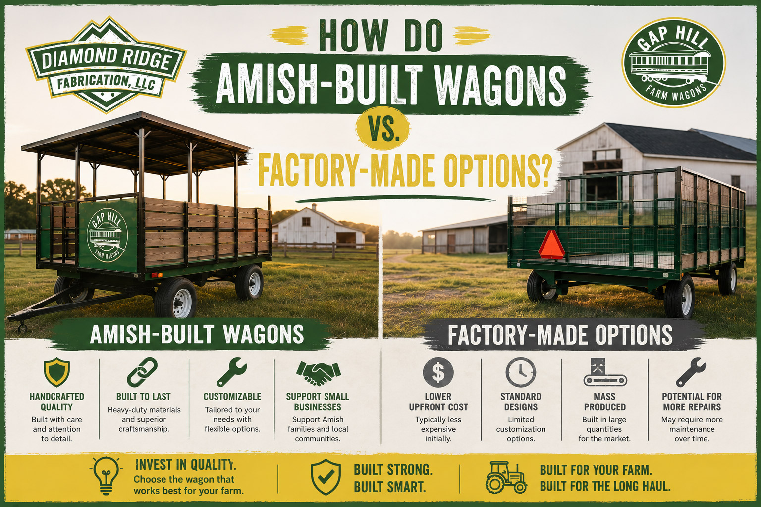 How Do Amish-Built Wagons Compare to Factory-Made Options?