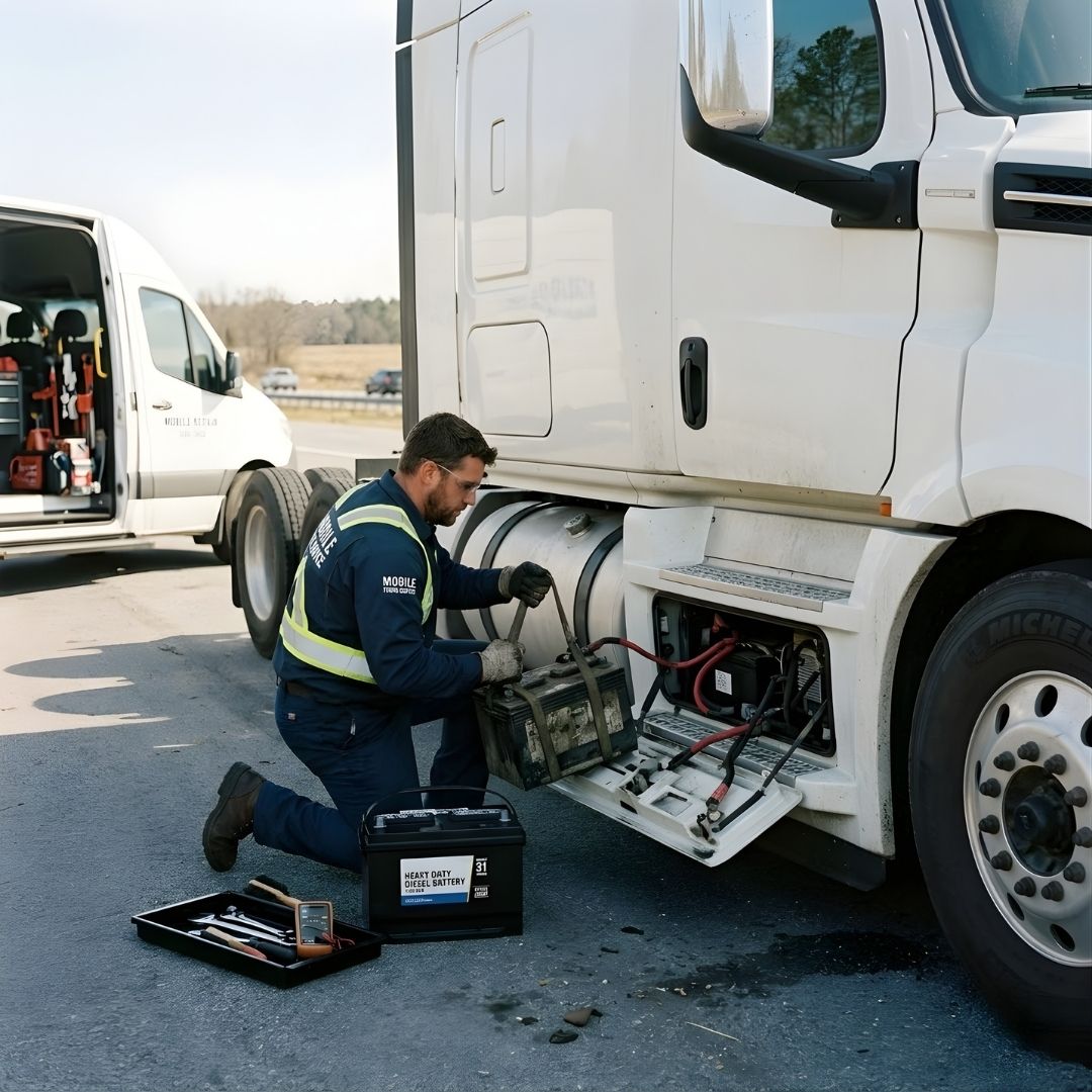 Mobile Truck Battery Service and Replacement