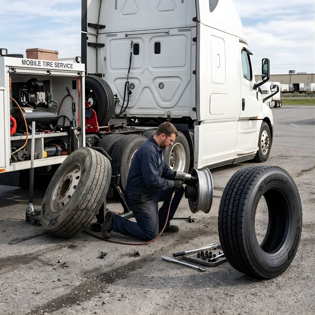 Mobile Truck Tire Repair and Replacement