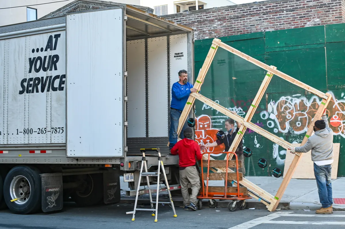 Long Distance Moving Crew loading truck