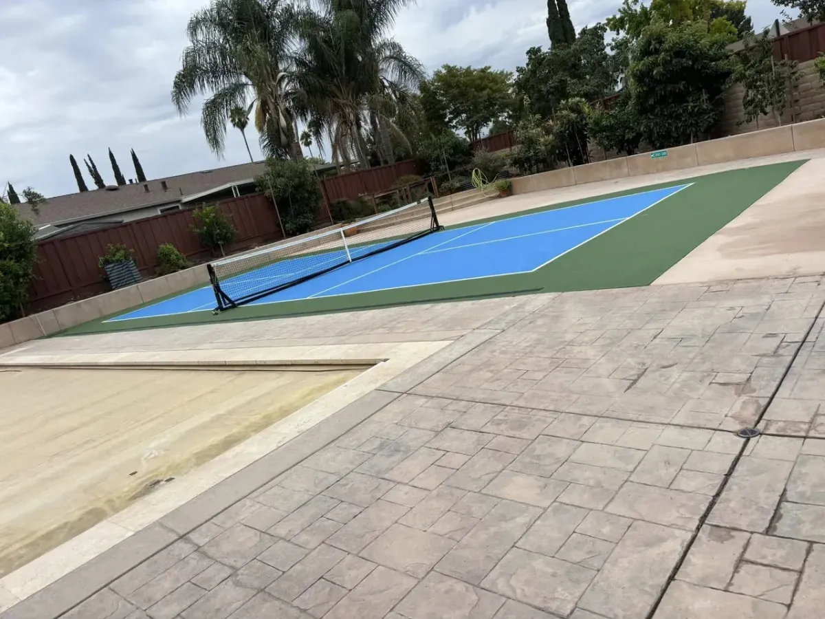 residential tennis court repair, Sonoma asphalt court restoration