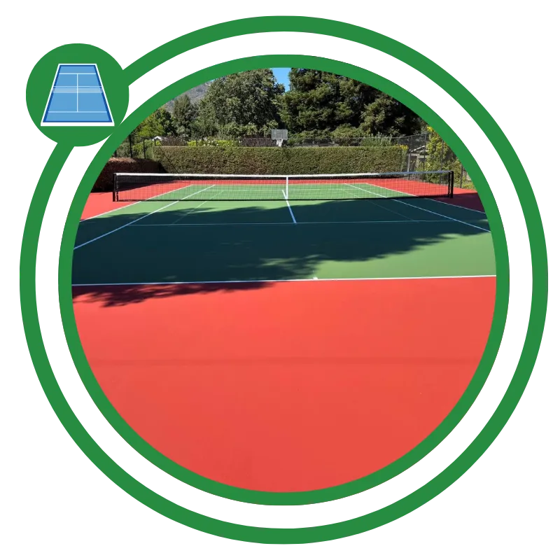 New tennis court construction project in San Rafael, CA