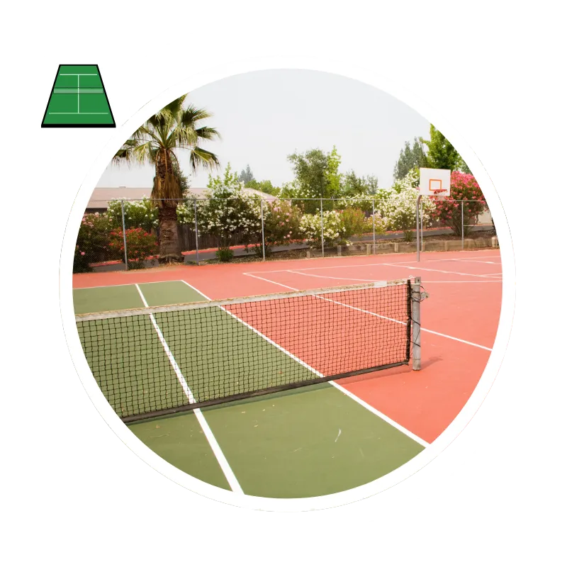 Tennis court converted into a pickleball court in Novato, CA