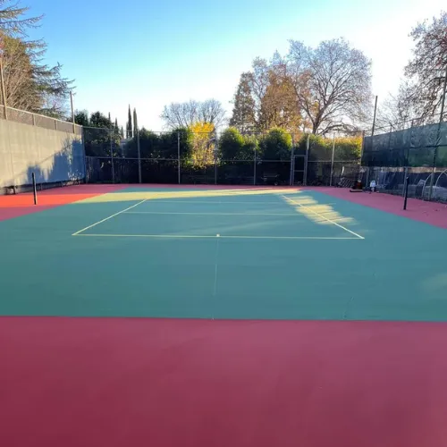 Acrylic tennis court resurfacing on an outdoor court in Sonoma, CA