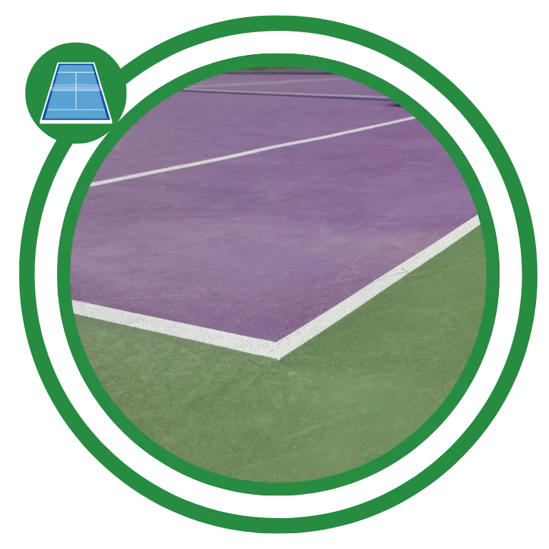 Resurfacing contractor working on a tennis court in Santa Rosa, CA