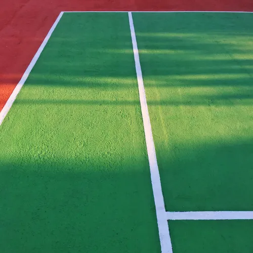 Outdoor tennis court resurfacing for smoother play