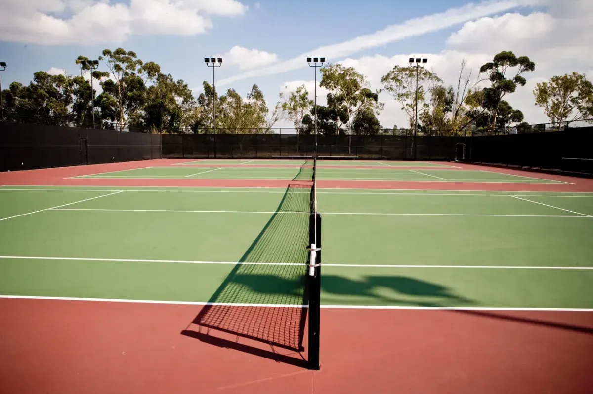 Commercial tennis court construction project designed for schools and shared properties