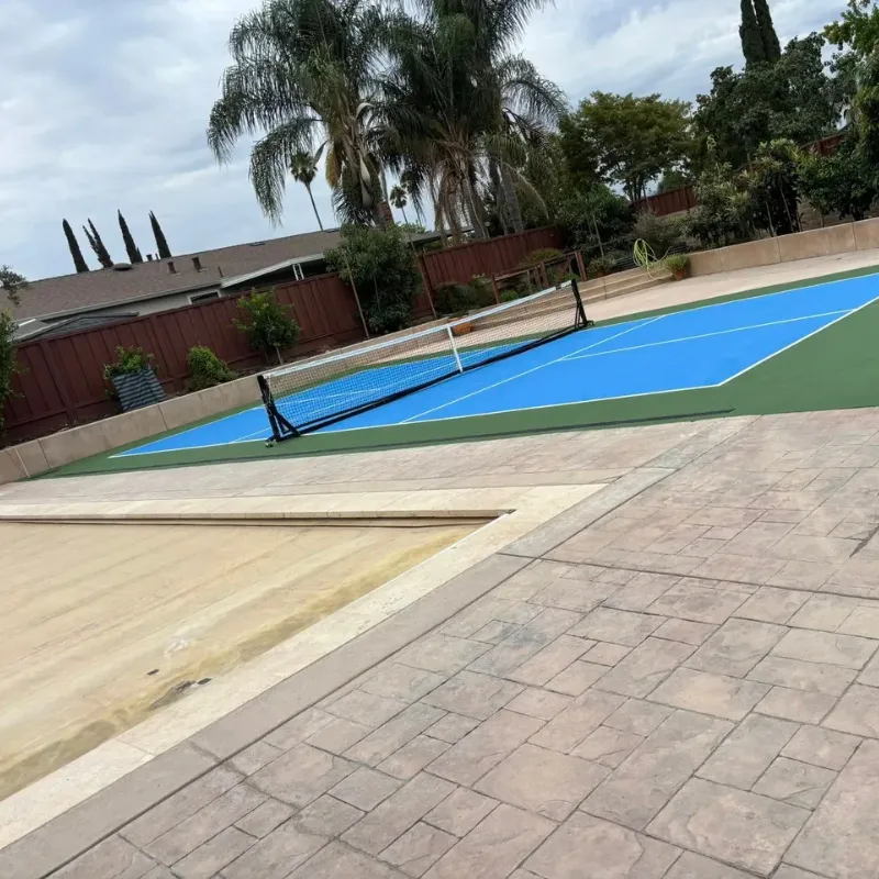 residential tennis court repair, Sonoma asphalt court restoration