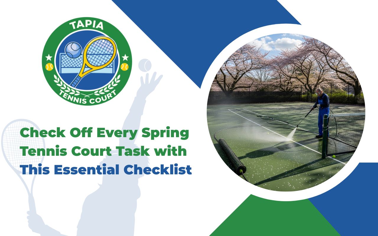 spring tennis court maintenance checklist with court cleaning steps