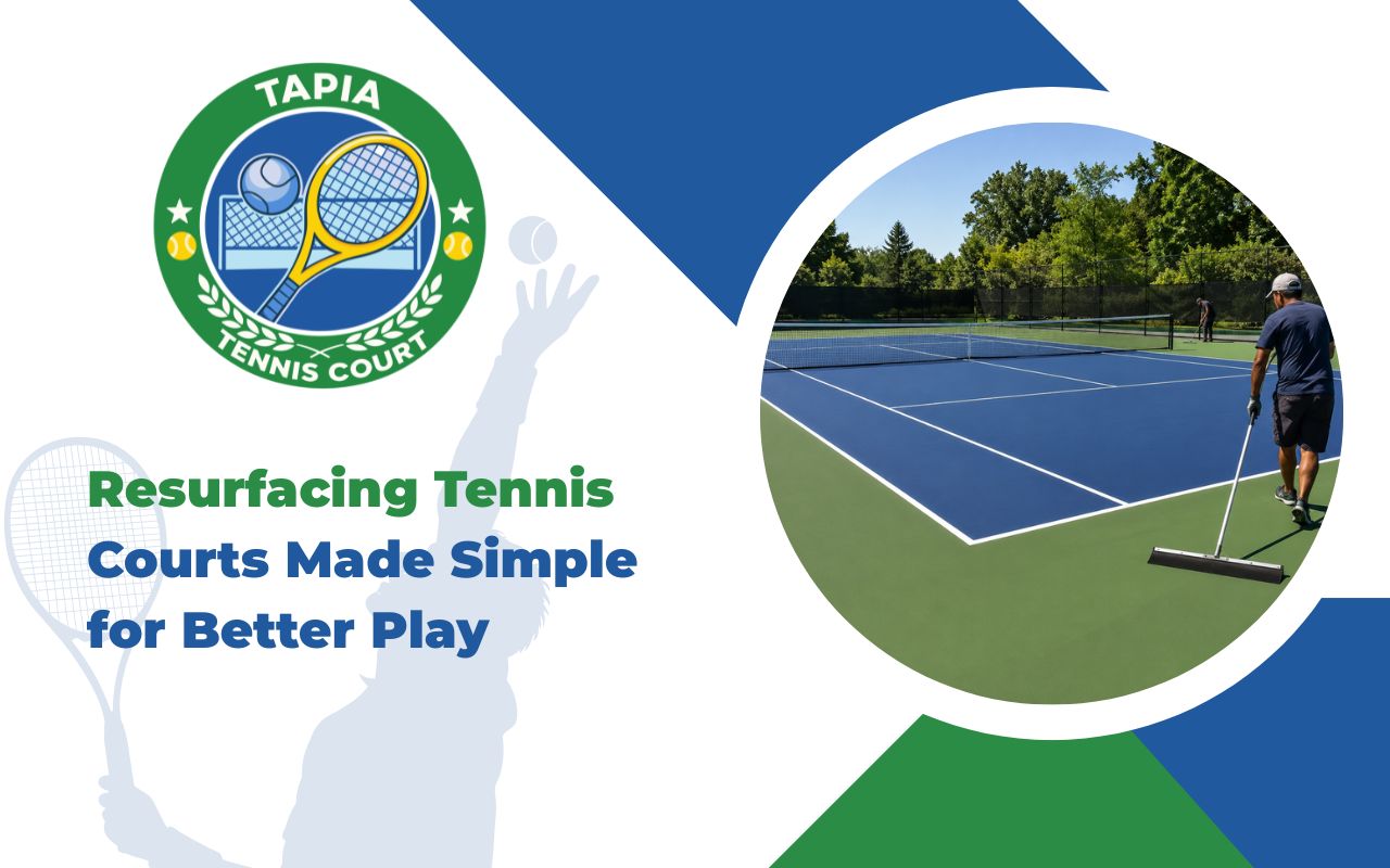 Crack repair during resurfacing tennis courts project planning