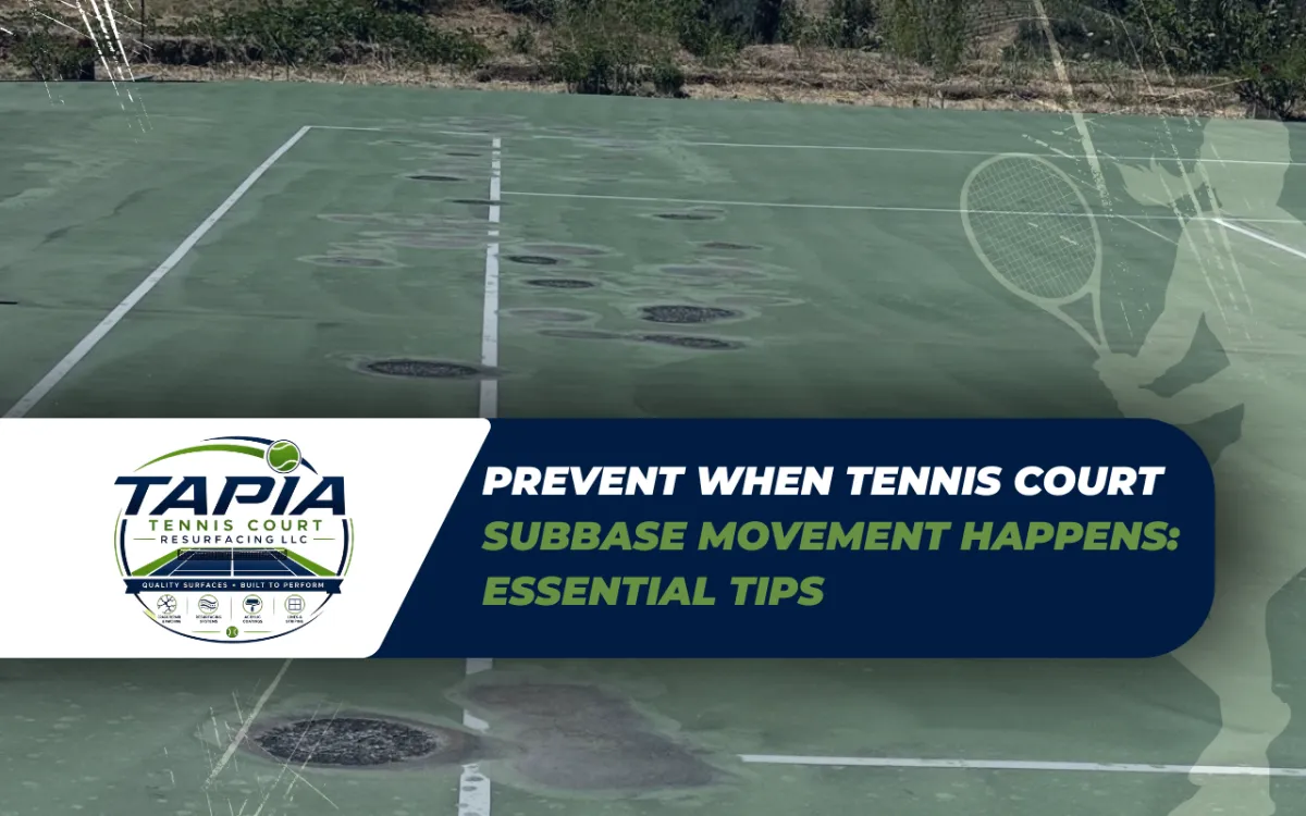 Tennis Court Subbase Movement Tips in Atherton, CA