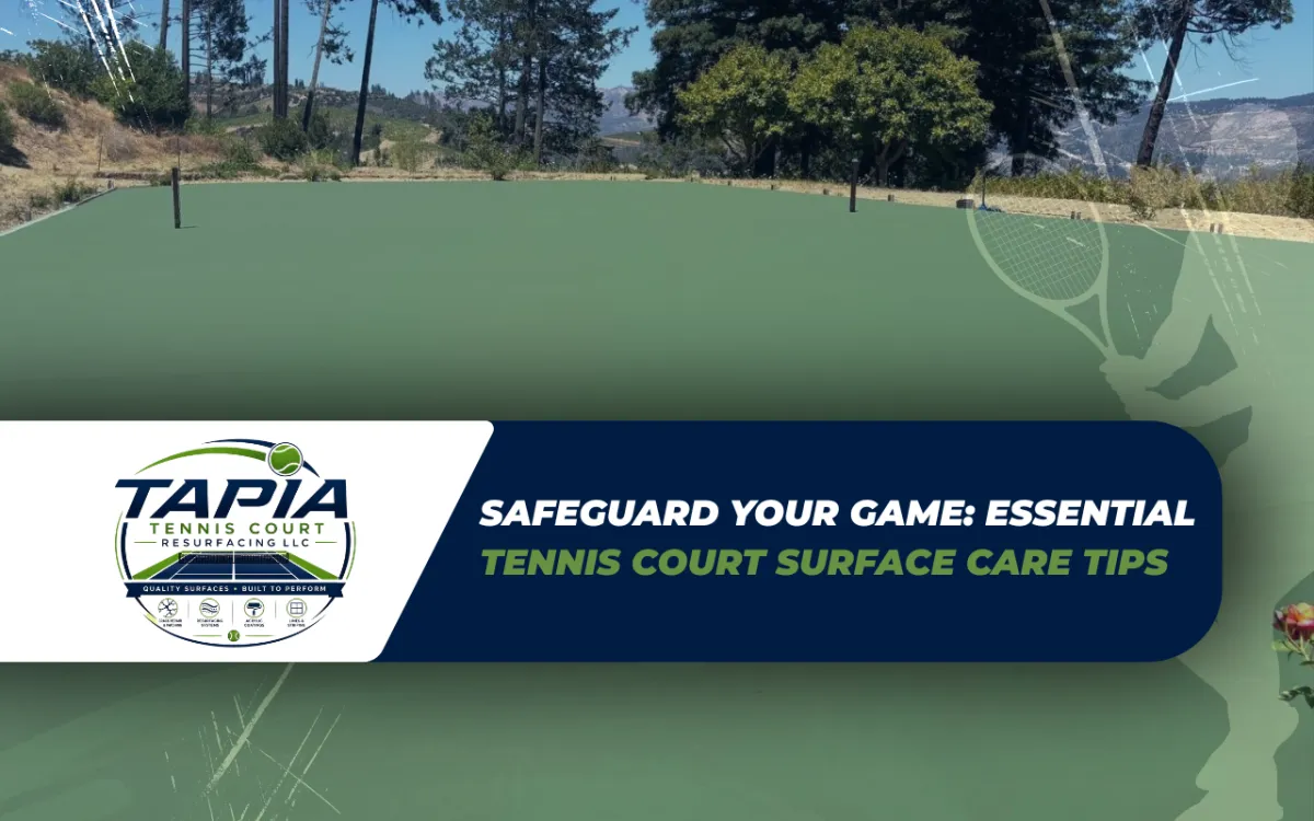 Tennis court surface care for a clean outdoor court in Palo Alto