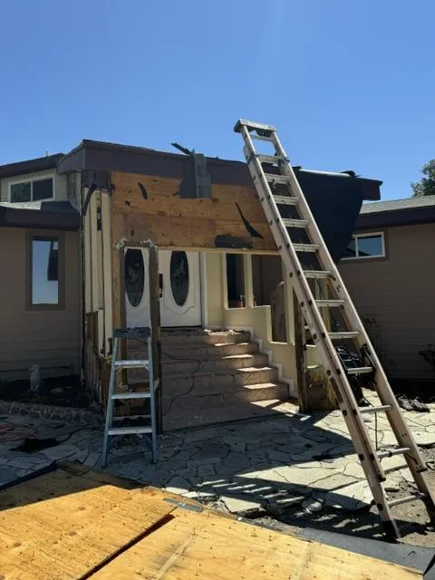 Just Bought a Home front entrance before and after