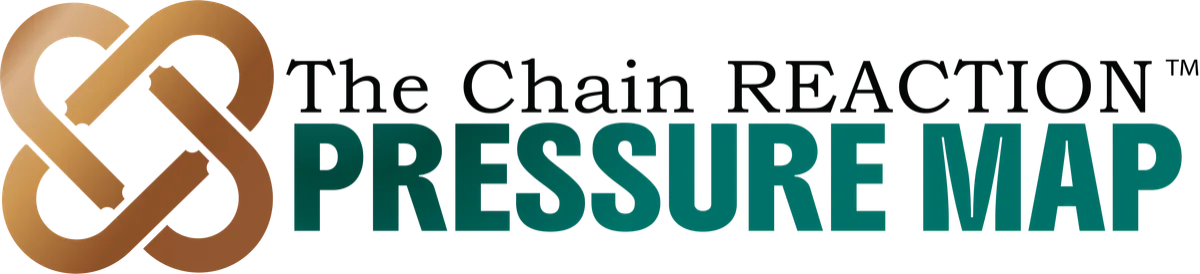 The Chain Reaction- B2B Operational Advisory for Manufacturing Pressure Map on-site strategic diagnostic logo
