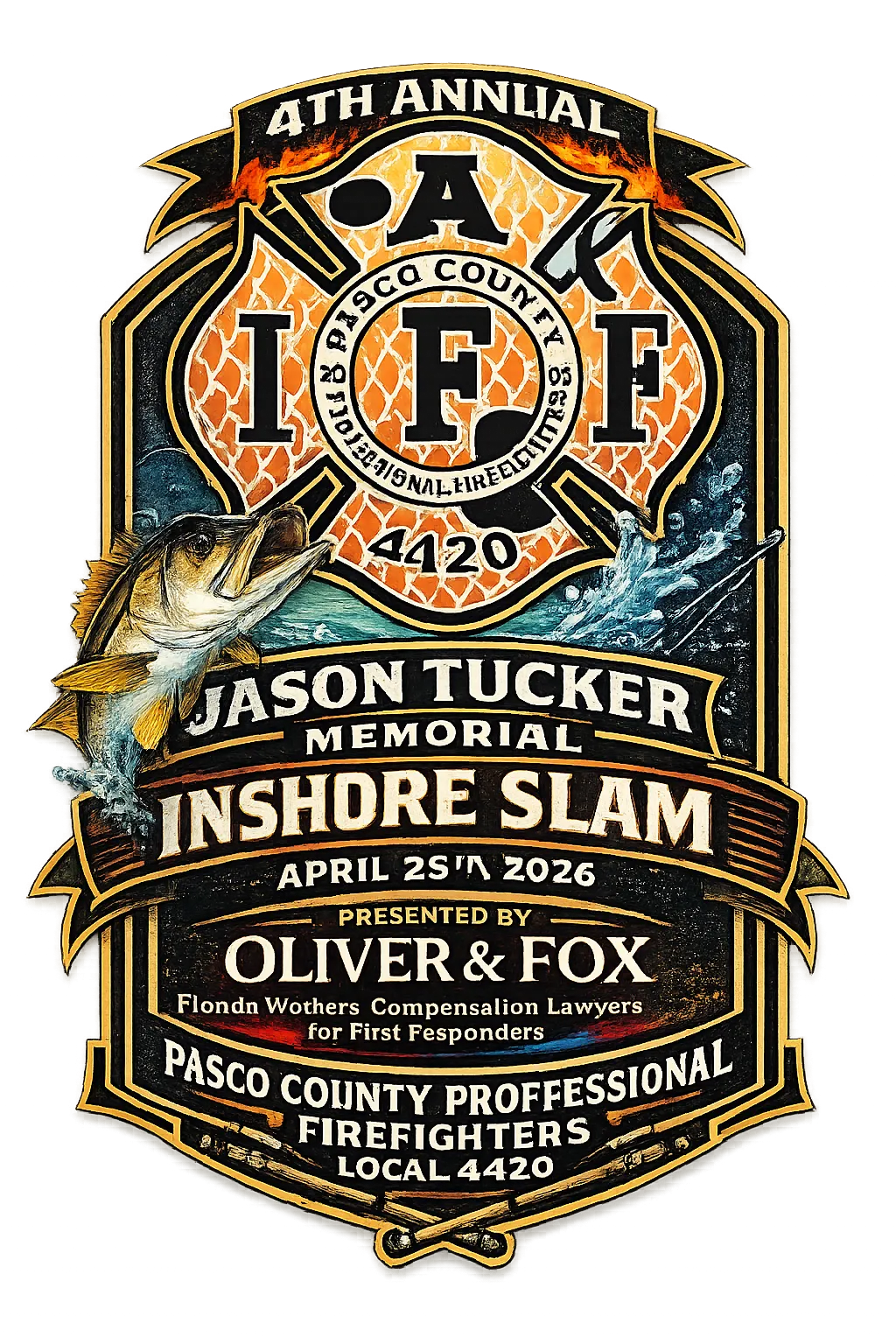 IAFF Local 4420 emblem placeholder, navy and gold badge on a clean background