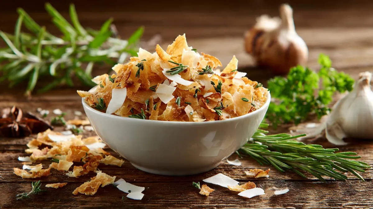 Herb Roasted Coconut Chips for Cellular Health and Clean Snacking