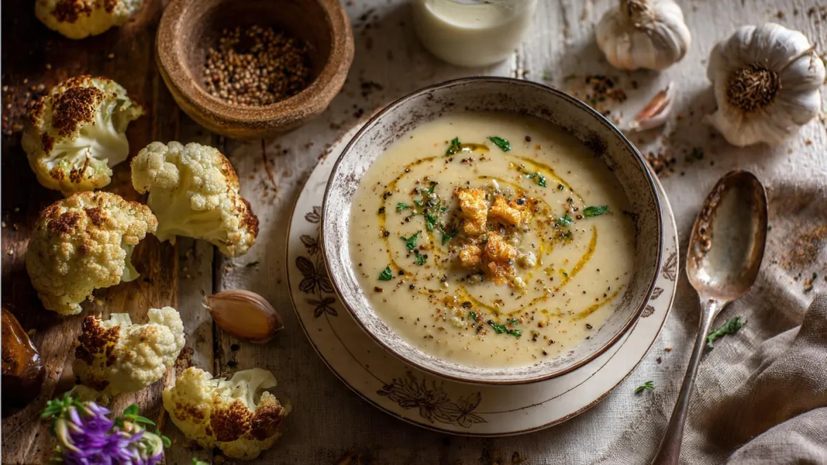 Creamy Roasted Cauliflower Soup for Cellular Health