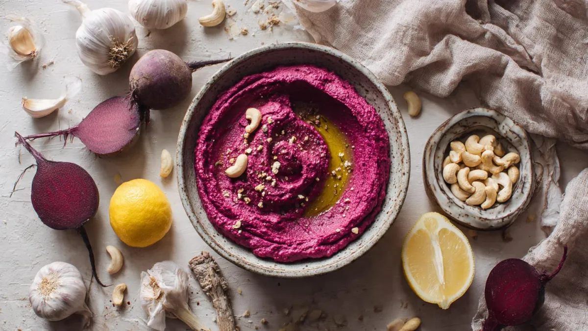 Legume-Free Beet Hummus for Cellular Health