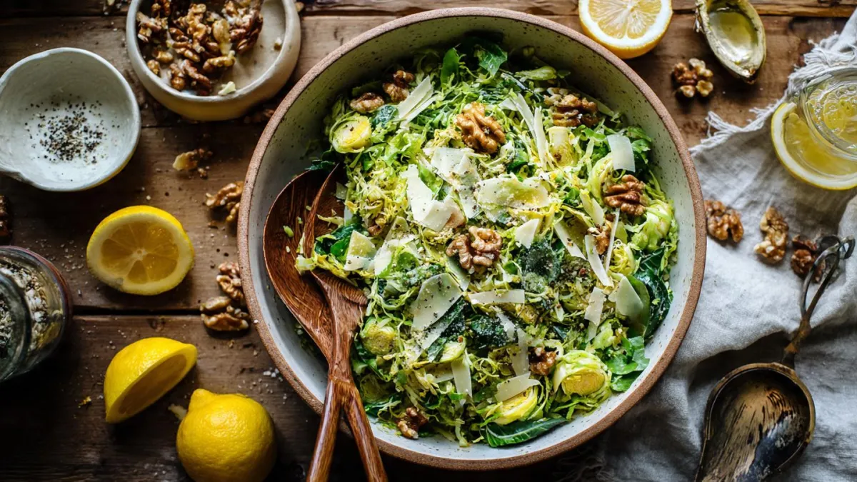 Shredded Brussels Sprouts Salad for Cellular Health and Detox Support
