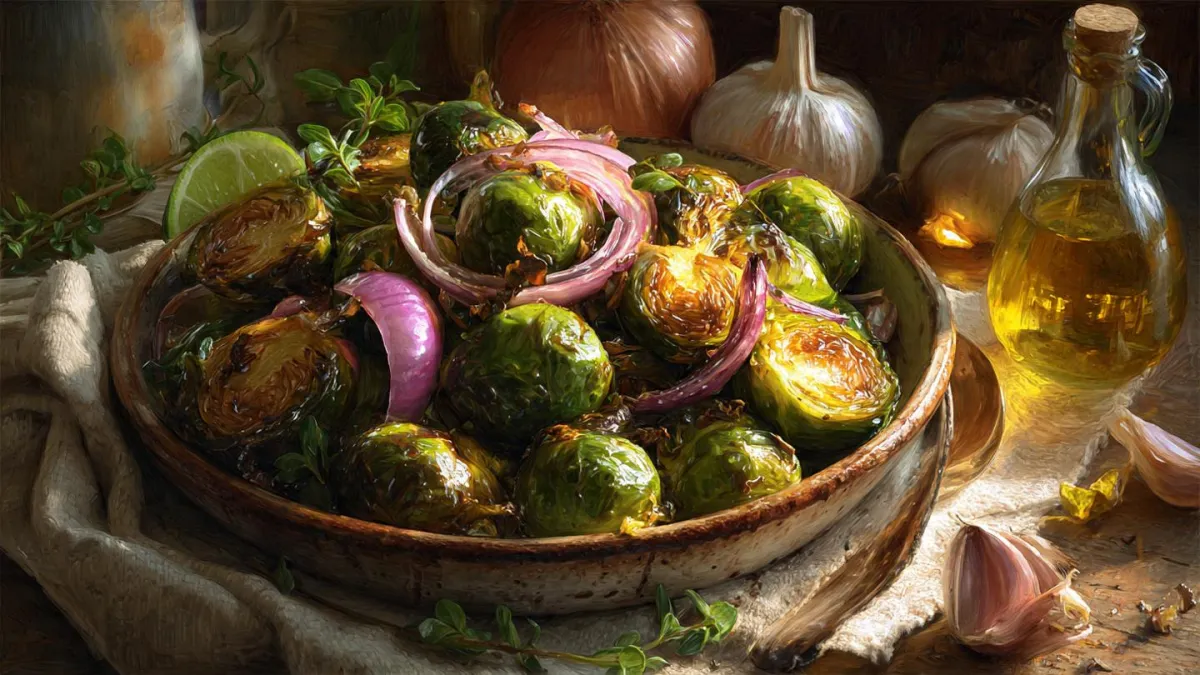 Garlic Lime Brussels Sprouts Recipe for Gut Health and Cellular Healing