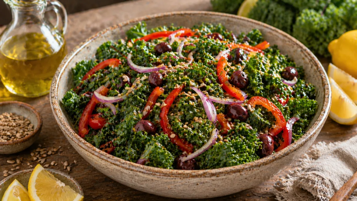 Mediterranean Kale Salad Recipe: A Gut-Healing, Nutrient-Dense Superfood Dish