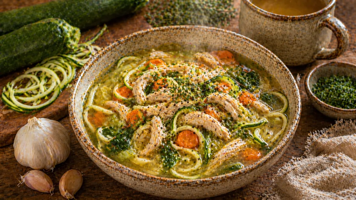 Chicken Zoodle Soup Recipe: A Gut-Healing, Low-Carb Comfort Meal