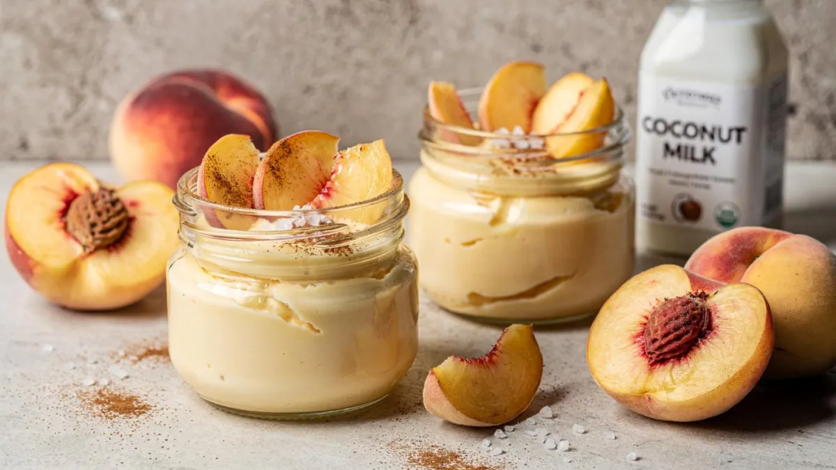 Peaches and Cream Custard Recipe for Gut Healing and Cellular Energy