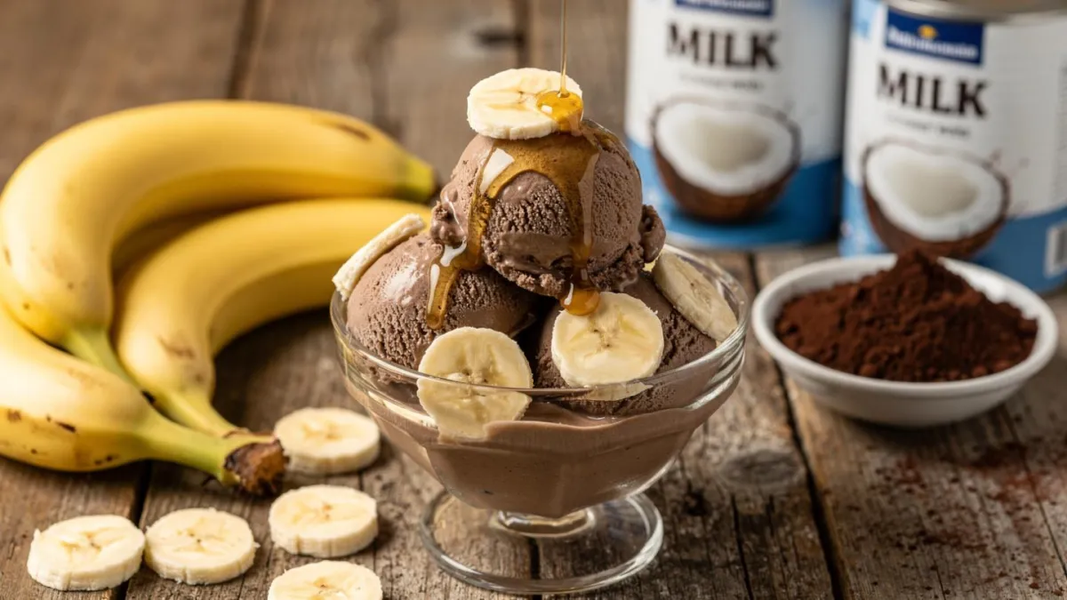Carob Banana Ice Cream for Cellular Healing and Gut Health