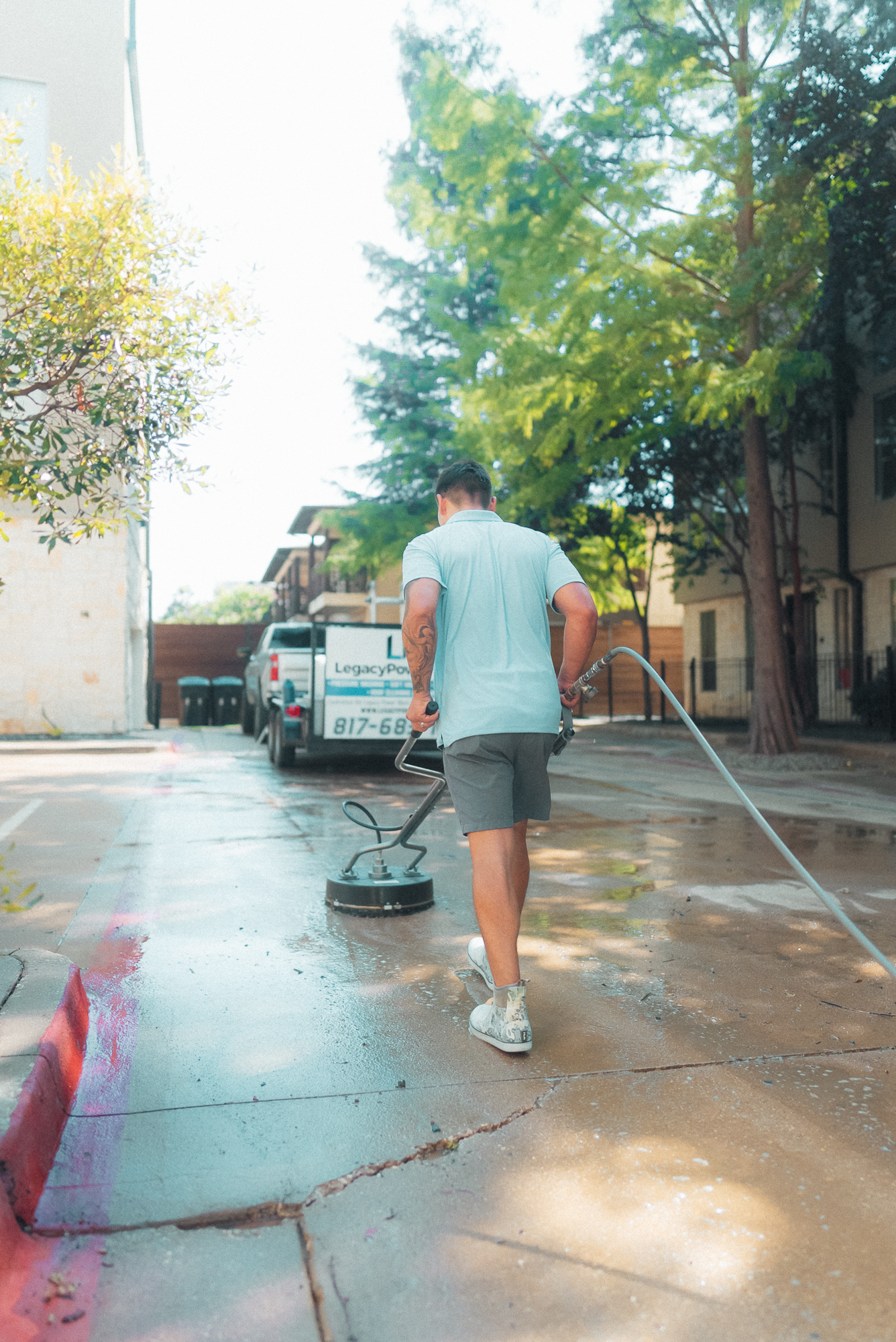 Parking Lot Pressure Washing Arlington 