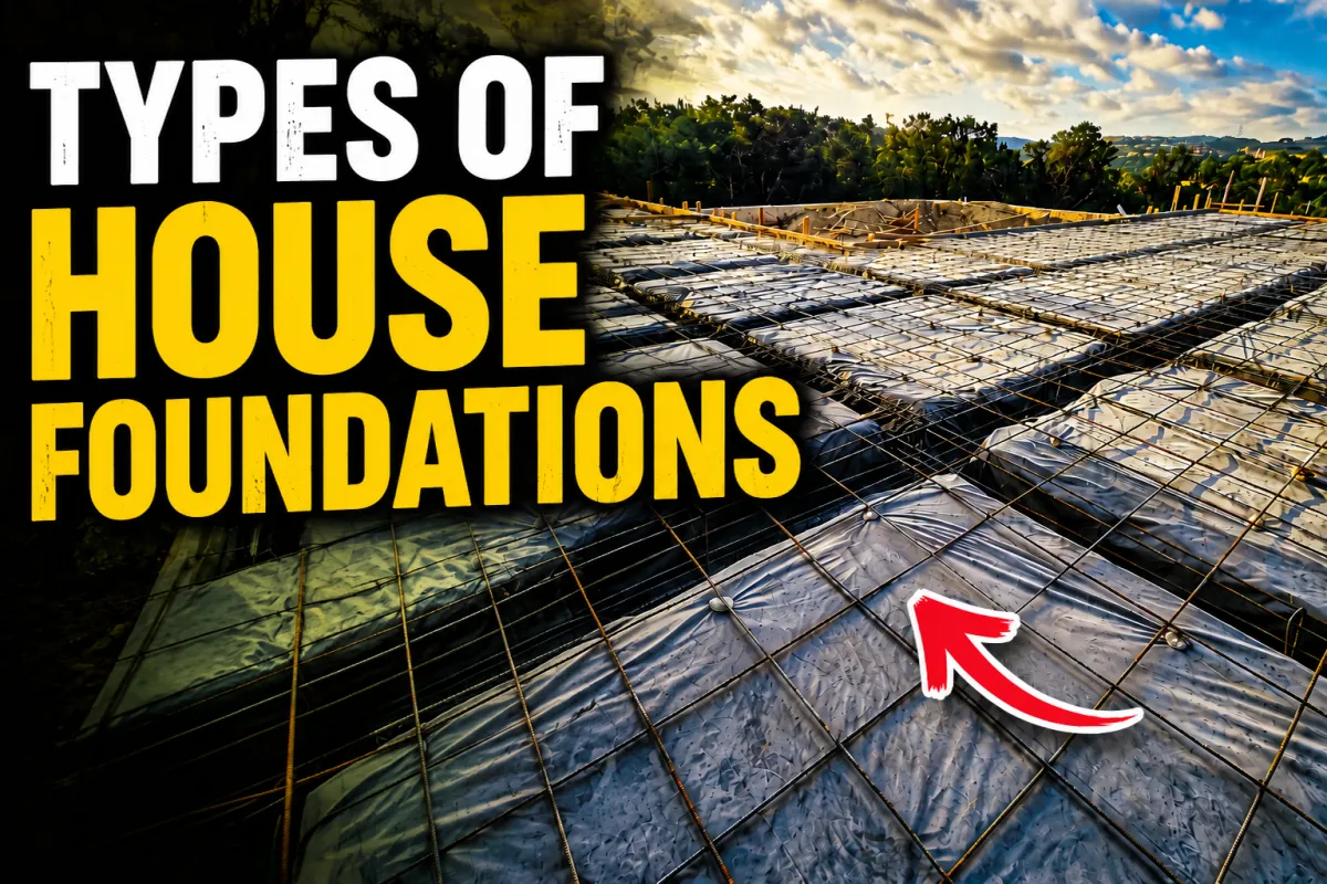 Types of Foundations. Your Lot Picks It for You. (7 Types Explained)