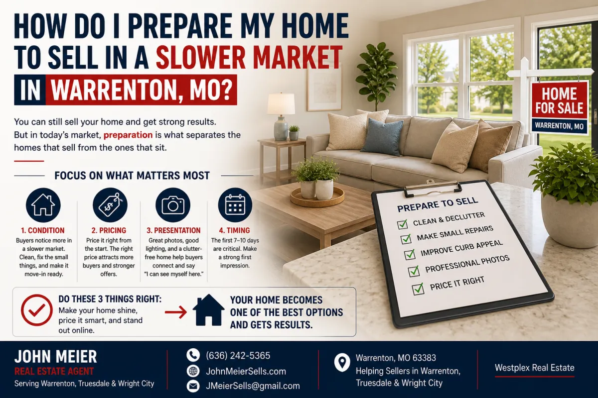 How Do I Prepare My Home to Sell in a Slower Market in Warrenton MO?