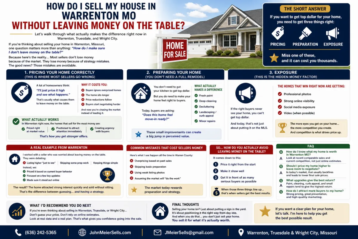 How Do I Sell My House in Warrenton MO Without Leaving Money on the Table?