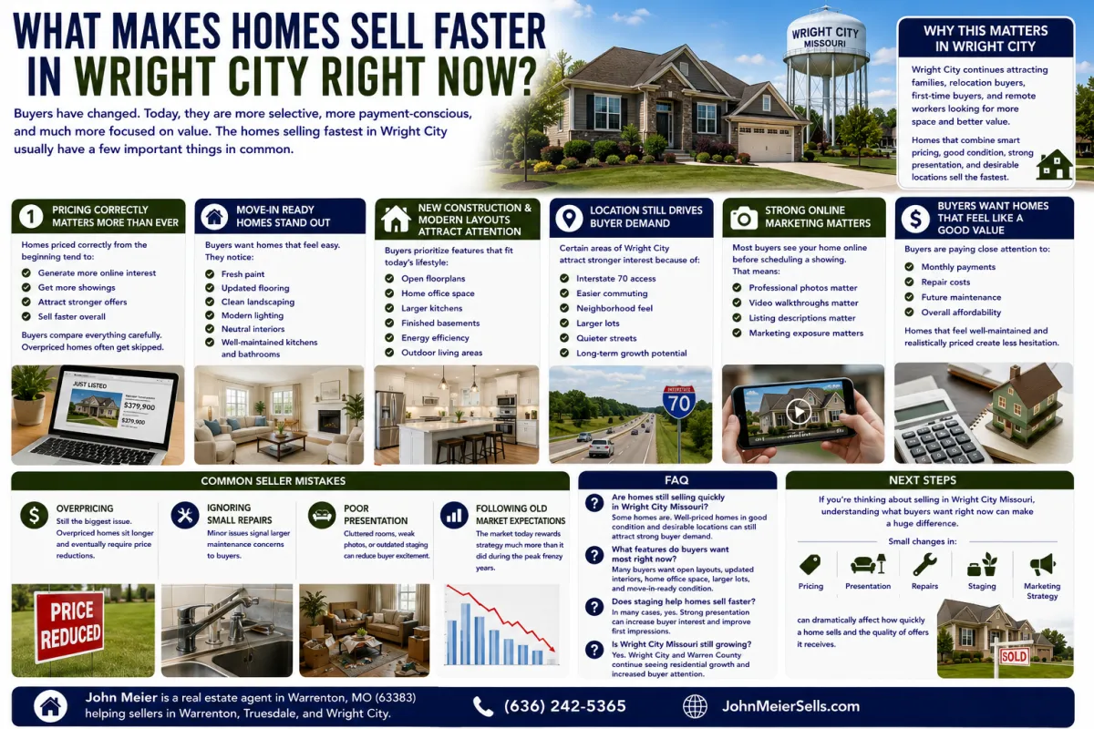 What Makes Homes Sell Faster in Wright City Right Now?