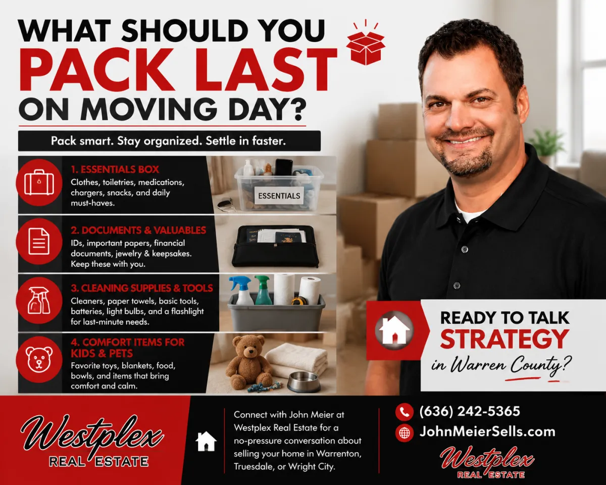 What to Pack Last on Moving Day for Efficiency