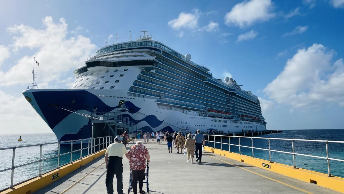 princess cruise ship at a pier