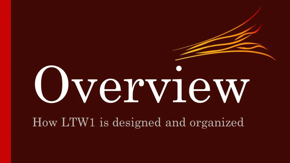 Overview: How LTW is designed and organized