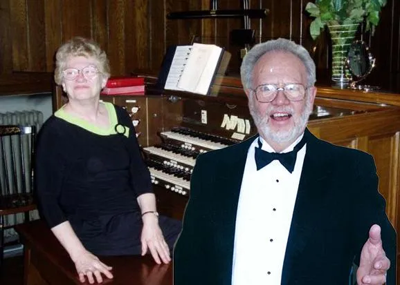 Annette Towler on organ & Roger Towler singing