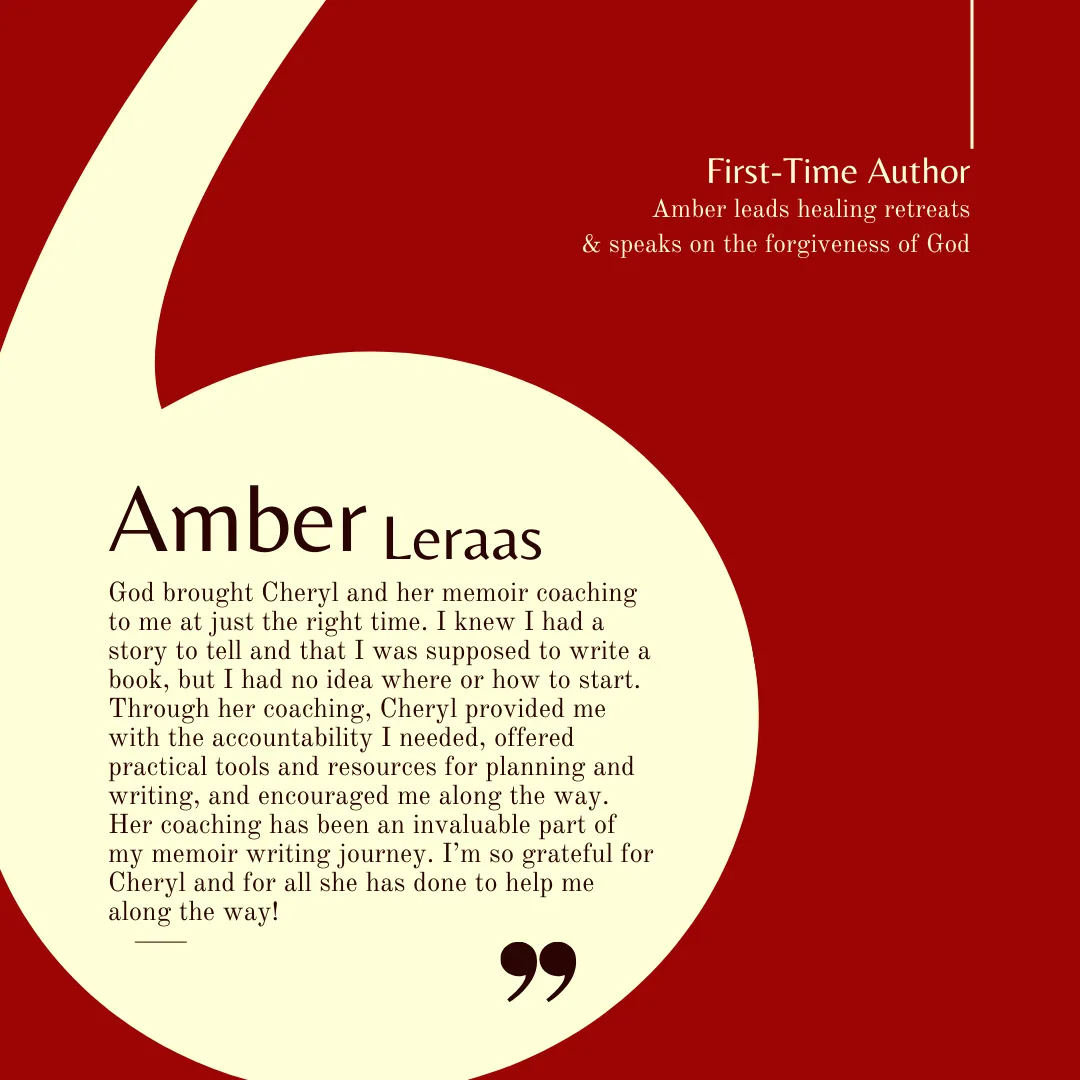 Testimony from first-time author Amber Leraas