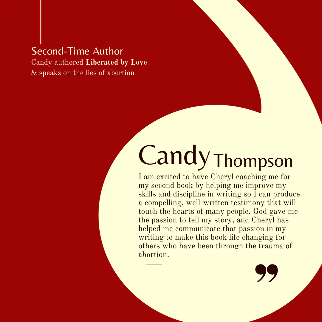 Testimony from second-time author Candy Thompson