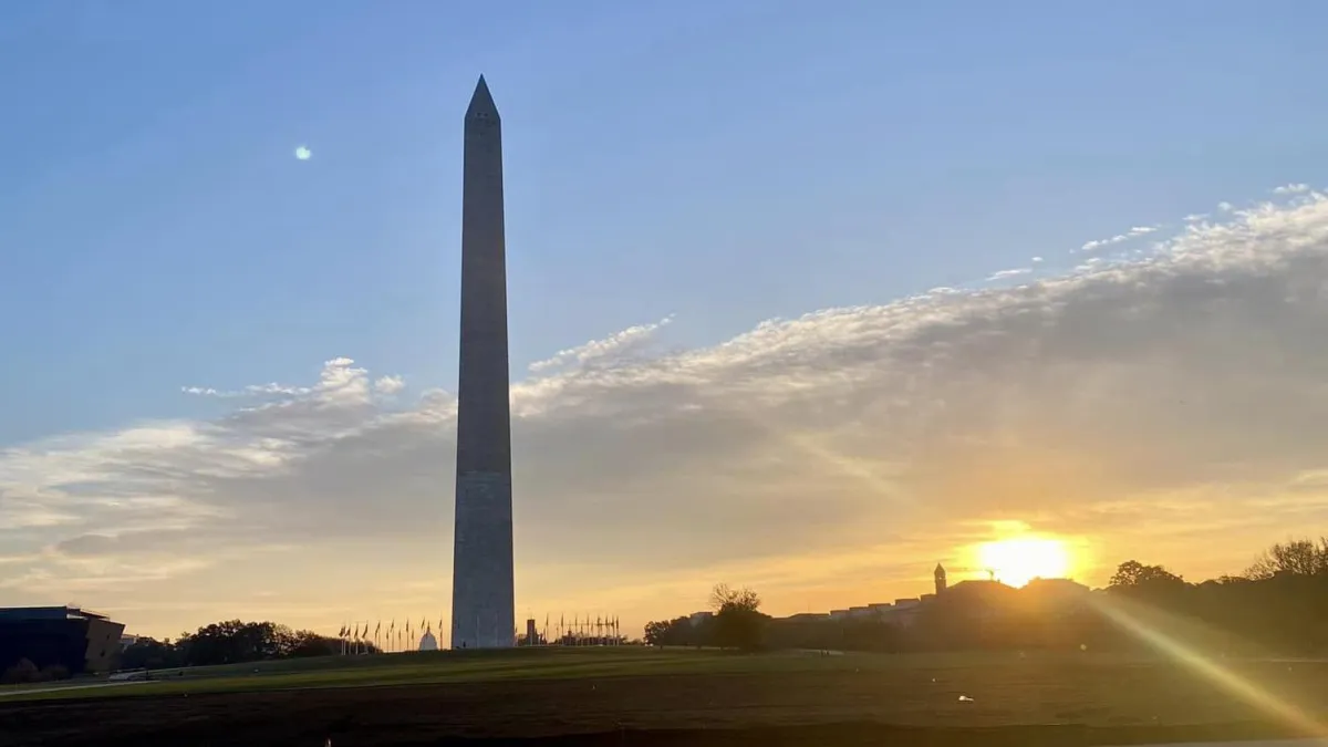 Washington Monument at sunrise