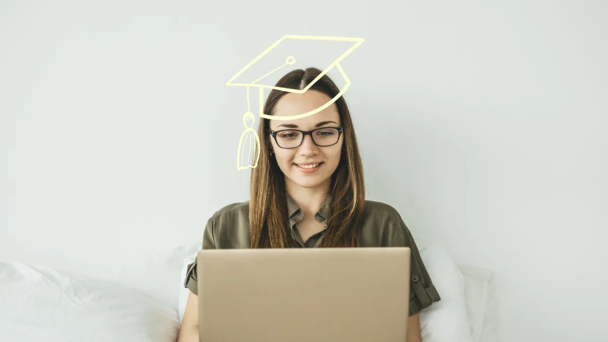 student on laptop