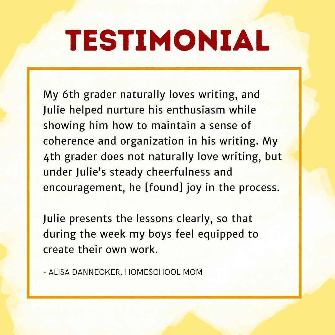 Institute for Excellence in Writing Testimonial 1