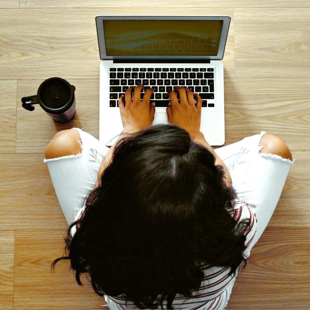 student on laptop
