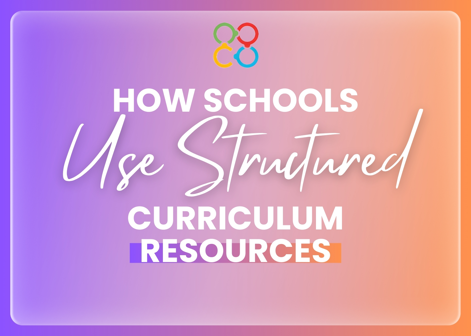 How Schools Use Structured Curriculum Resources