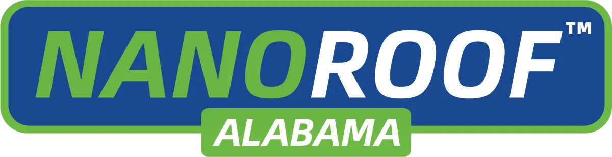 NANOROOF Alabama logo in navy, green, and white