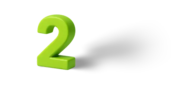 3D number "2"
