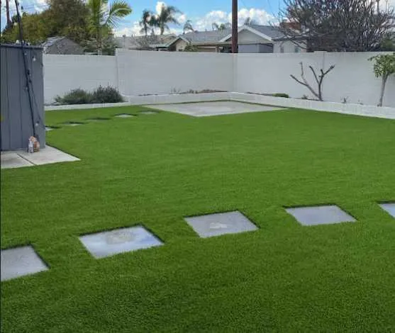 artificial turf backyard install