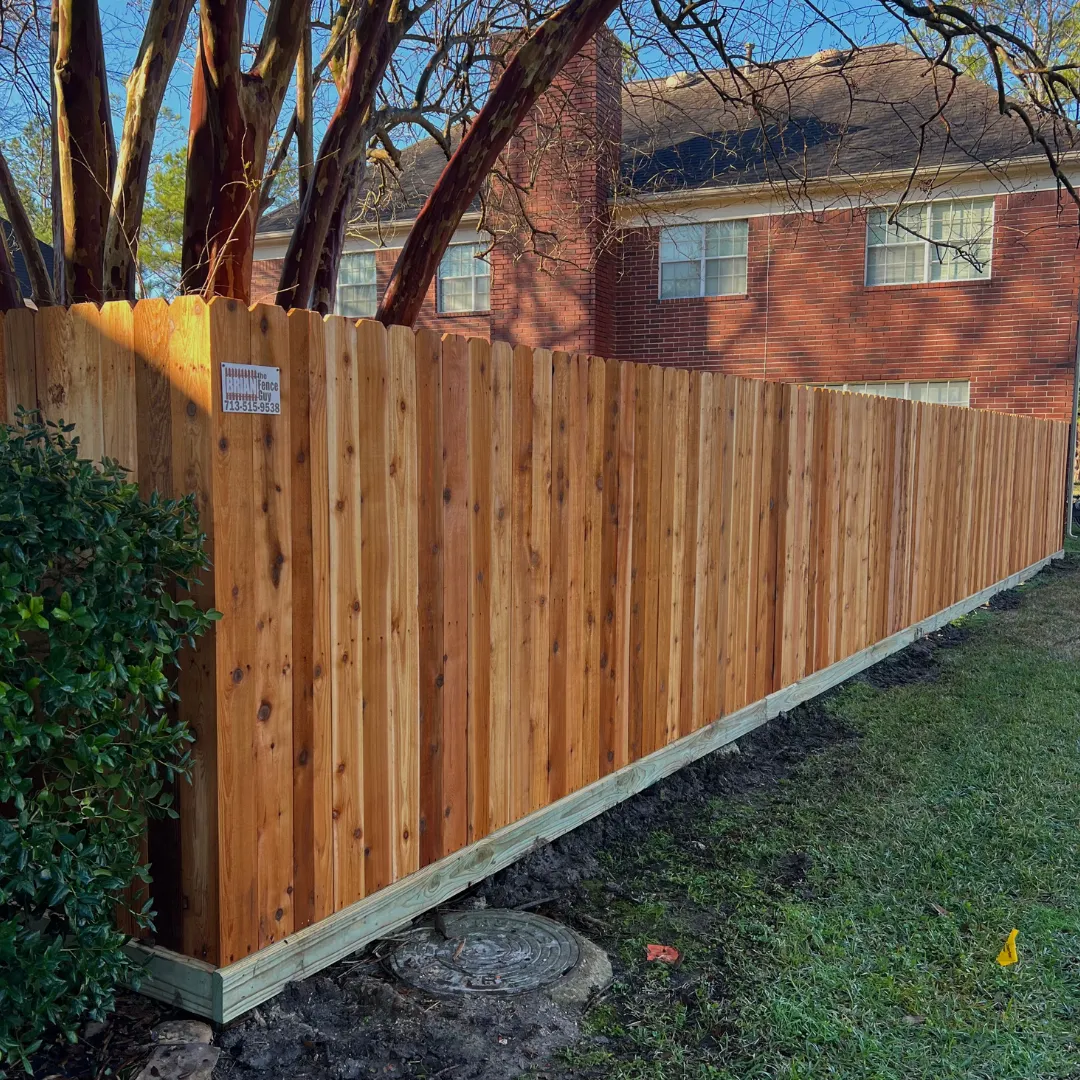 Cypress Wood Fence Installation
