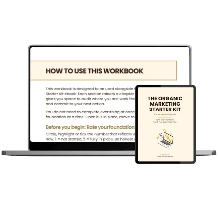 Organic Marketing Workbook in devices